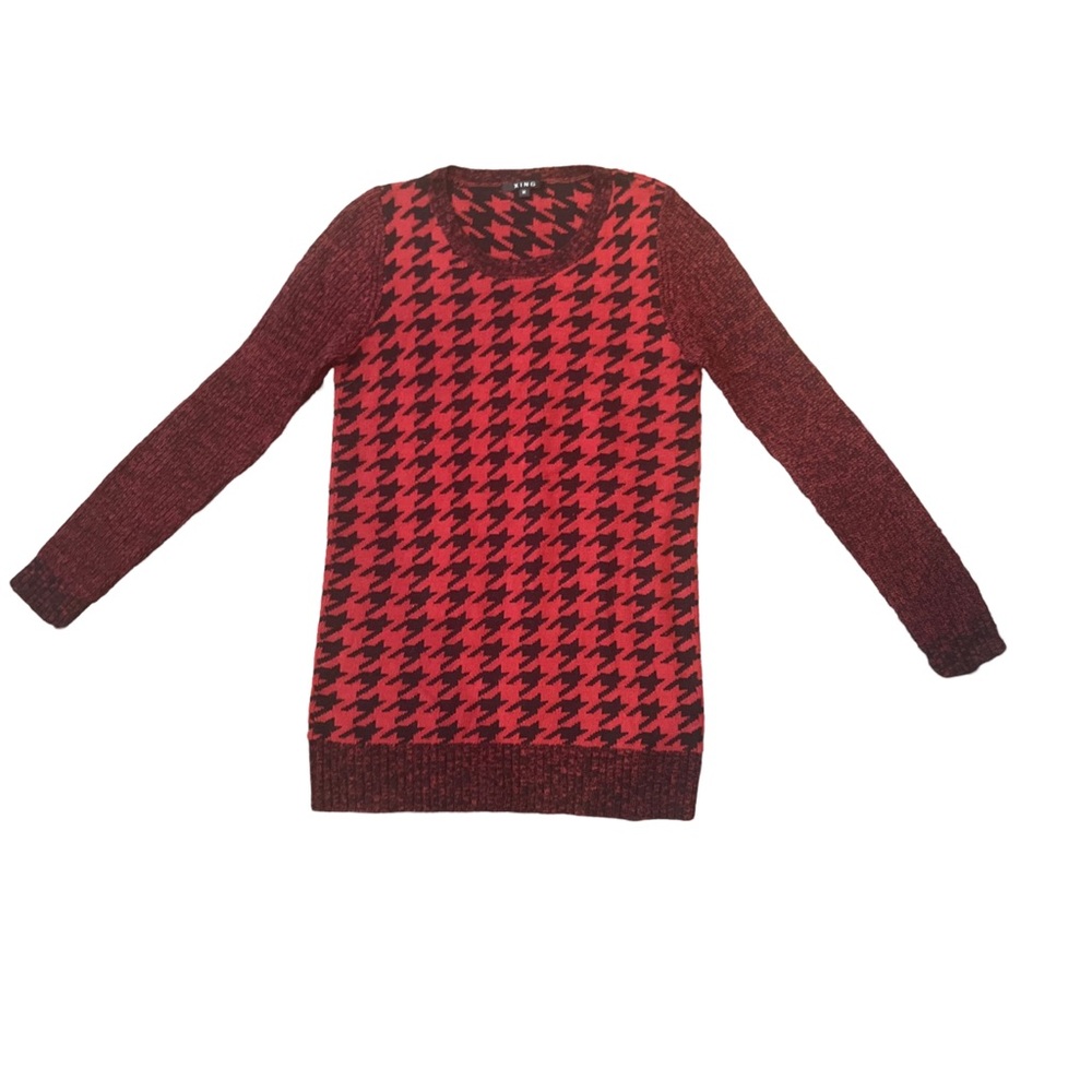 Herringbone sweater Red and black size M